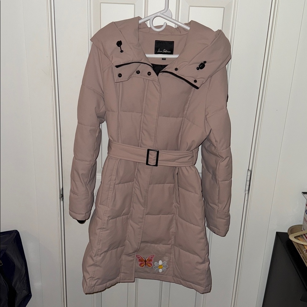 Sam Edelman Women’s Belted Puffer Parka Jacket